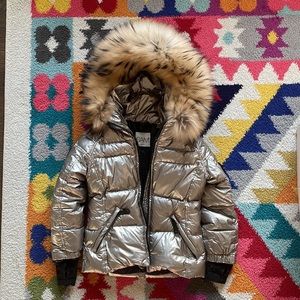 SAM. Metallic Girls Coat size 4